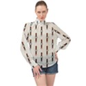 Watch Love High Neck Long Sleeve Chiffon Top View1