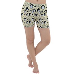 Cute Penguin Love Lightweight Velour Yoga Shorts by designsbymallika