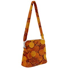 Gold Coins 2 Zipper Messenger Bag by impacteesstreetweargold