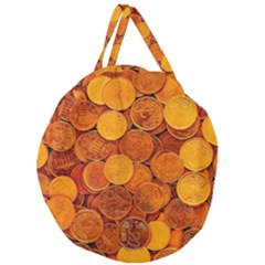 Gold Coins 2 Giant Round Zipper Tote by impacteesstreetweargold