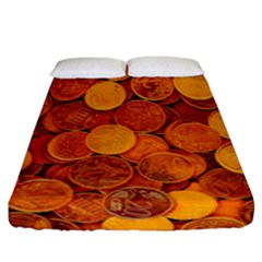 Gold Coins 2 Fitted Sheet (california King Size) by impacteesstreetweargold