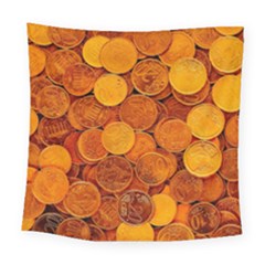 Gold Coins 2 Square Tapestry (large) by impacteesstreetweargold