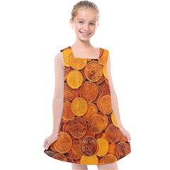 Gold Coins 2 Kids  Cross Back Dress by impacteesstreetweargold