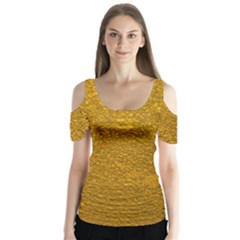 Golden Slumber 2 Butterfly Sleeve Cutout Tee 