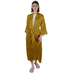 Golden Slumber 2 Maxi Satin Kimono by impacteesstreetweargold