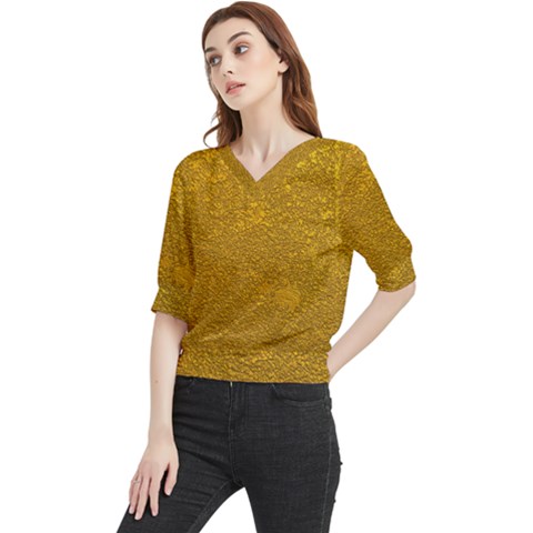 Golden Slumber 2 Quarter Sleeve Blouse by impacteesstreetweargold