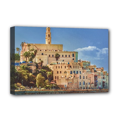 Old Jaffa Cityscape, Israel Deluxe Canvas 18  X 12  (stretched) by dflcprintsclothing