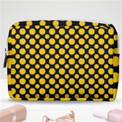 Dot Dots Dotted Yellow Make Up Pouch (medium) by impacteesstreetwearten