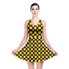 Dot Dots Dotted Yellow Reversible Skater Dress by impacteesstreetwearten