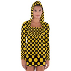 Dot Dots Dotted Yellow Long Sleeve Hooded T-shirt by impacteesstreetwearten