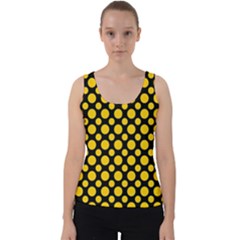 Dot Dots Dotted Yellow Velvet Tank Top by impacteesstreetwearten