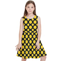 Dot Dots Dotted Yellow Kids  Skater Dress by impacteesstreetwearten