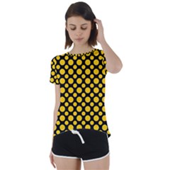 Dot Dots Dotted Yellow Short Sleeve Foldover Tee by impacteesstreetwearten