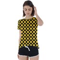 Dot Dots Dotted Yellow Short Sleeve Foldover Tee View1