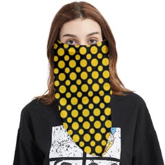 Dot Dots Dotted Yellow Face Covering Bandana (triangle) by impacteesstreetwearten