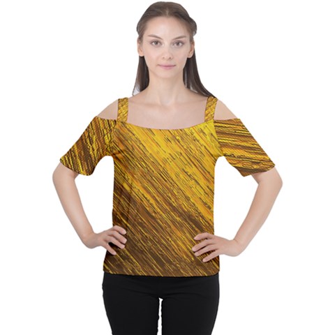 Golden Slumber 3 Cutout Shoulder Tee by impacteesstreetweargold