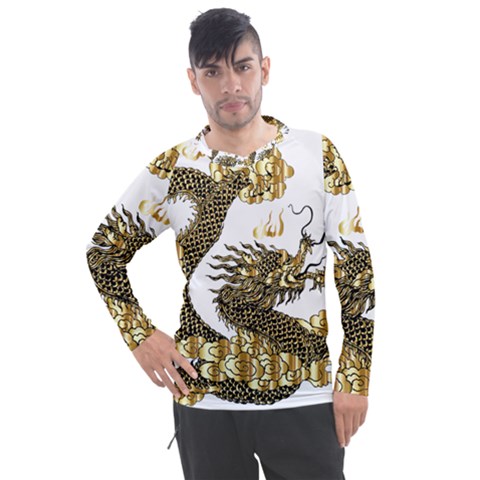 Dragon Animals Monster Men s Pique Long Sleeve Tee by HermanTelo