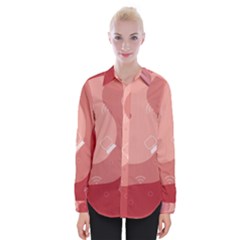 Online Woman Beauty Pink Womens Long Sleeve Shirt