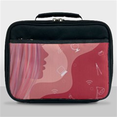 Online Woman Beauty Pink Lunch Bag