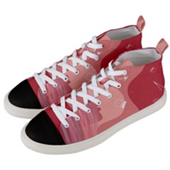 Online Woman Beauty Pink Men s Mid-top Canvas Sneakers