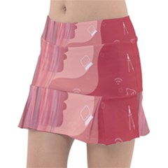 Online Woman Beauty Pink Tennis Skorts