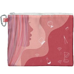 Online Woman Beauty Pink Canvas Cosmetic Bag (xxxl)