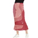 Online Woman Beauty Pink Maxi Fishtail Chiffon Skirt View1