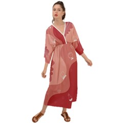 Online Woman Beauty Pink Grecian Style  Maxi Dress by Mariart