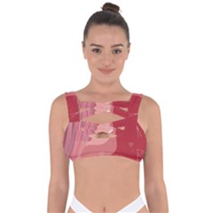 Online Woman Beauty Pink Bandaged Up Bikini Top by Mariart