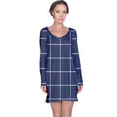 Blue Plaid Long Sleeve Nightdress by goljakoff