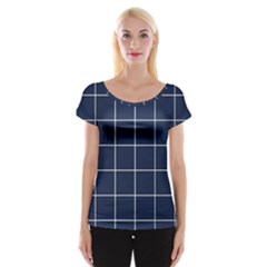 Blue Plaid Cap Sleeve Top by goljakoff