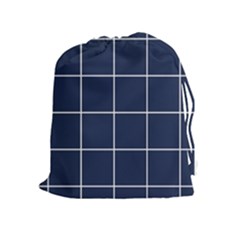 Blue Plaid Drawstring Pouch (xl) by goljakoff