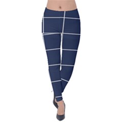 Blue Plaid Velvet Leggings by goljakoff