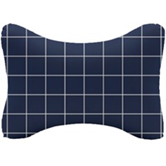 Blue Plaid Seat Head Rest Cushion by goljakoff