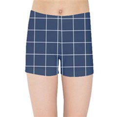 Blue Plaid Kids  Sports Shorts by goljakoff