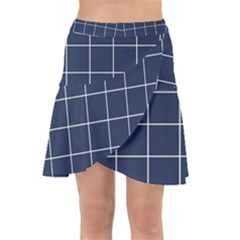 Blue Plaid Wrap Front Skirt by goljakoff