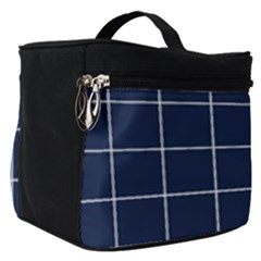 Blue Plaid Make Up Travel Bag (small) by goljakoff