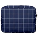 Blue Plaid Make Up Pouch (Large) View2