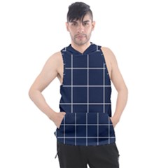 Blue Plaid Men s Sleeveless Hoodie by goljakoff