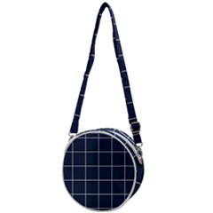 Blue Plaid Crossbody Circle Bag by goljakoff