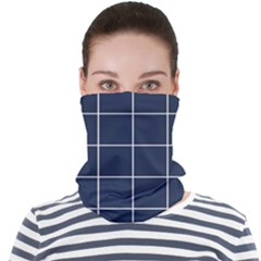 Blue Plaid Face Seamless Bandana (adult) by goljakoff