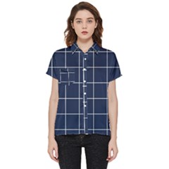 Blue Plaid Short Sleeve Pocket Shirt by goljakoff