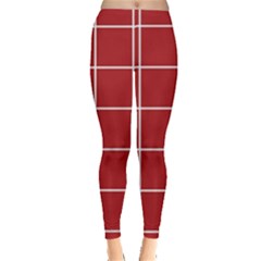 Red Plaid Leggings  by goljakoff