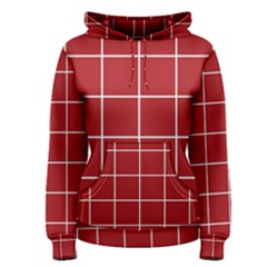 Red Plaid Women s Pullover Hoodie by goljakoff