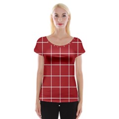 Red Plaid Cap Sleeve Top by goljakoff