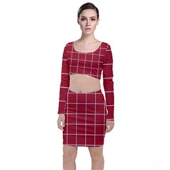 Red Plaid Top And Skirt Sets by goljakoff