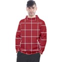 Red plaid Men s Pullover Hoodie View1