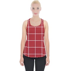 Red Plaid Piece Up Tank Top by goljakoff