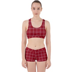 Red Plaid Work It Out Gym Set