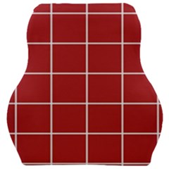 Red Plaid Car Seat Velour Cushion  by goljakoff